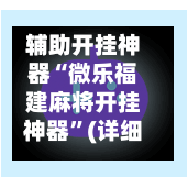 辅助开挂神器“微乐福建麻将开挂神器”(详细透视教程)-第2张图片