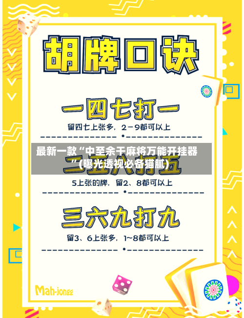 最新一款“中至余干麻将万能开挂器”(曝光透视必备猫腻)-第2张图片