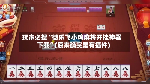 玩家必搜“微乐飞小鸡麻将开挂神器下载	”(原来确实是有插件)-第2张图片