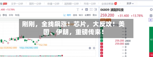 刚刚，全线飙涨！芯片，大反攻！美国	、伊朗，重磅传来！-第3张图片