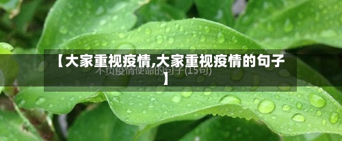【大家重视疫情,大家重视疫情的句子】-第2张图片