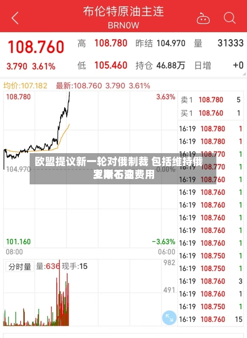 欧盟提议新一轮对俄制裁 包括维持俄罗斯石油费用上限不变-第2张图片
