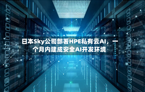 日本Sky公司部署HPE私有云AI，一个月内建成安全AI开发环境-第3张图片