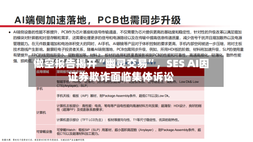 做空报告揭开“幽灵交易”，SES AI因证券欺诈面临集体诉讼-第2张图片