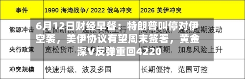6月12日财经早餐：特朗普叫停对伊空袭，美伊协议有望周末签署，黄金深V反弹重回4220-第2张图片