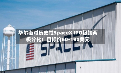 华尔街对历史性SpaceX IPO极端两极分化！目标价60-190美元-第2张图片
