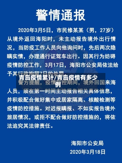 青岛疫情累计/青岛疫情有多少例
