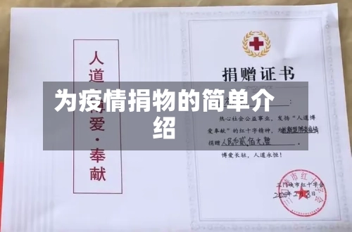 为疫情捐物的简单介绍-第2张图片