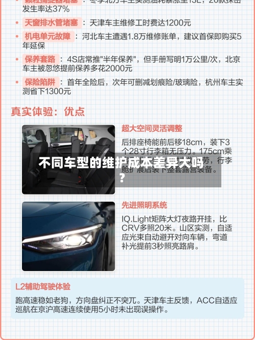 不同车型的维护成本差异大吗？-第2张图片