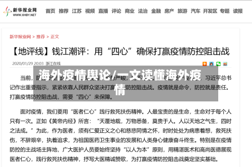 海外疫情舆论/一文读懂海外疫情