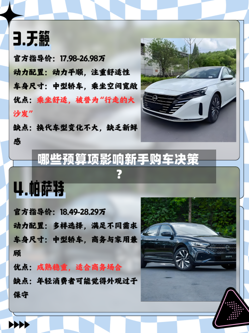 哪些预算项影响新手购车决策？-第3张图片