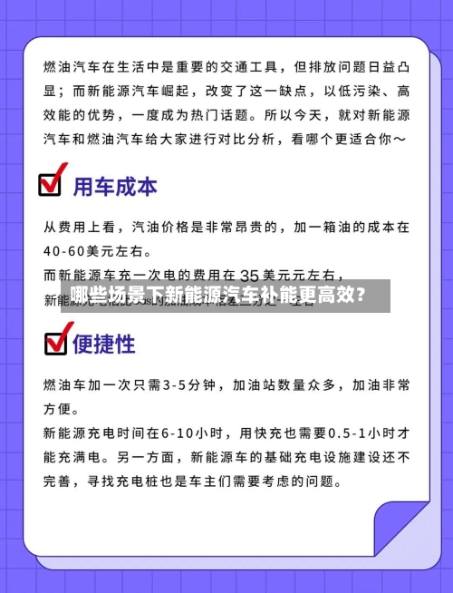 哪些场景下新能源汽车补能更高效？-第2张图片