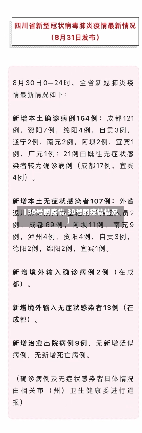 【30号的疫情,30号的疫情情况】-第2张图片