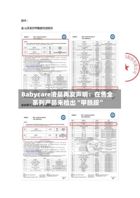 Babycare凌晨再发声明：在售全系列产品未检出“甲酰胺	”-第2张图片