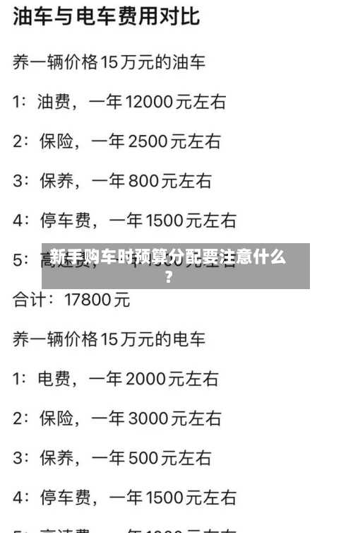 新手购车时预算分配要注意什么？-第2张图片