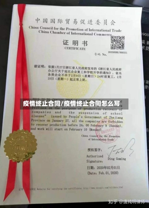 疫情终止合同/疫情终止合同怎么写