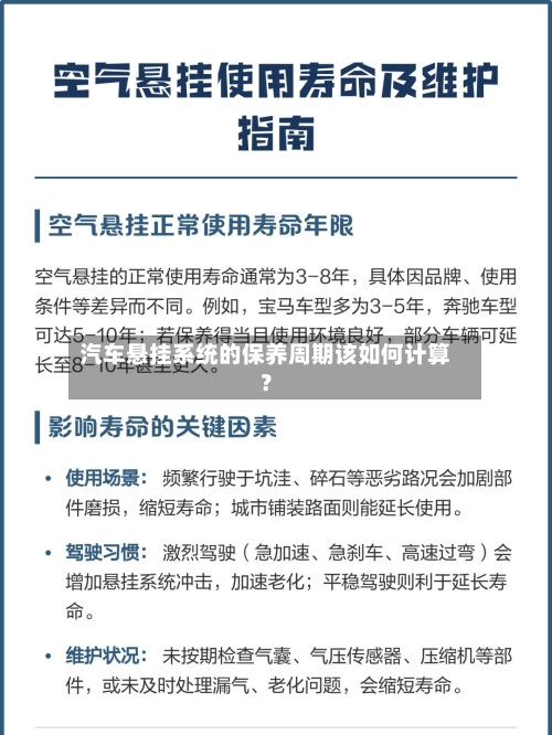 汽车悬挂系统的保养周期该如何计算？-第3张图片
