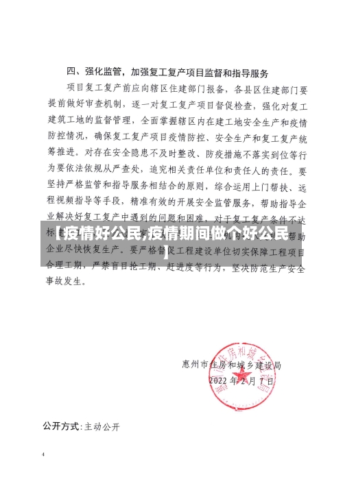 【疫情好公民,疫情期间做个好公民】-第3张图片